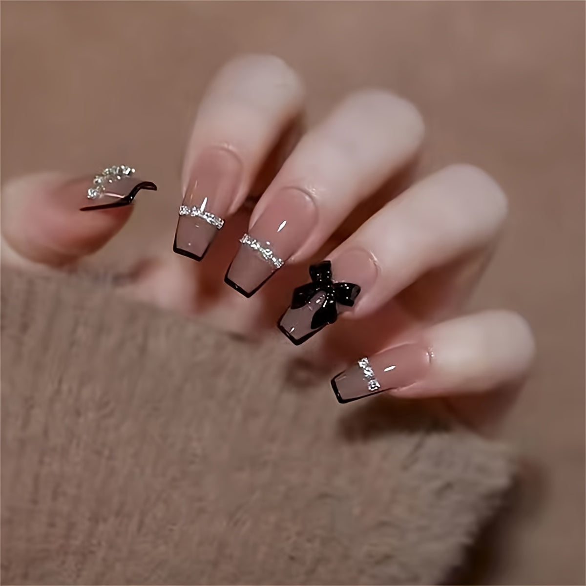 Black Ballet Glossy Nails
