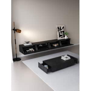 Chic TV Meubel 300cm – Zwart Eiken – Black Ash