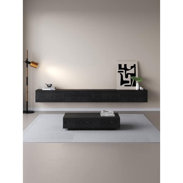 TV meubel zwart eiken 150cm 1