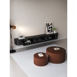 Chic Curve Ronde TV Meubel 240cm – Zwart Eiken – Black Ash