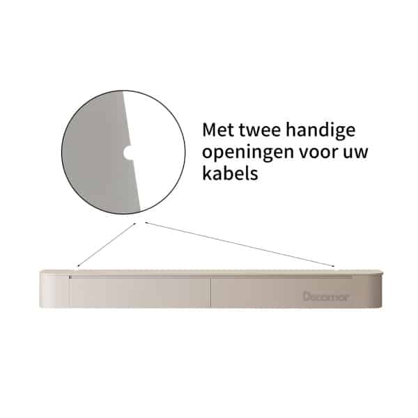 Chic Curve Ronde TV Meubel 180cm - Zwevend – Japandi Beige