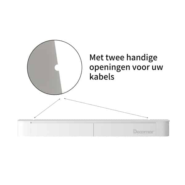 Chic Curve Ronde TV Meubel 180cm - Zwevend – Wit mat