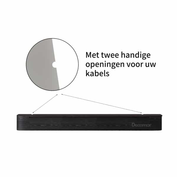 Chic Curve Ronde TV Meubel 180cm – Zwart Eiken – Black Ash