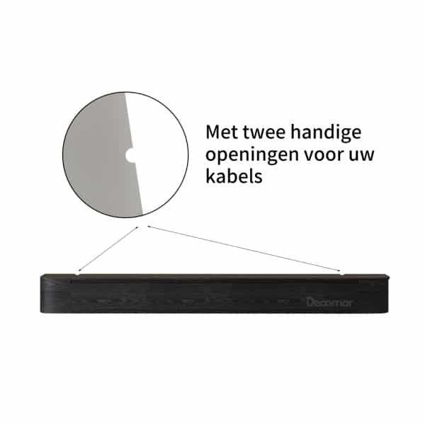 Chic Curve Ronde TV Meubel 240cm – Zwart Eiken – Black Ash